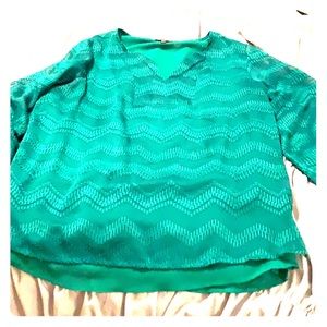 THE LIMITED, Kelly green button down blouse